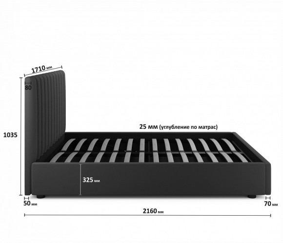 Кровать двуспальная Olivia 2000x1600 NMB_TE-00003861