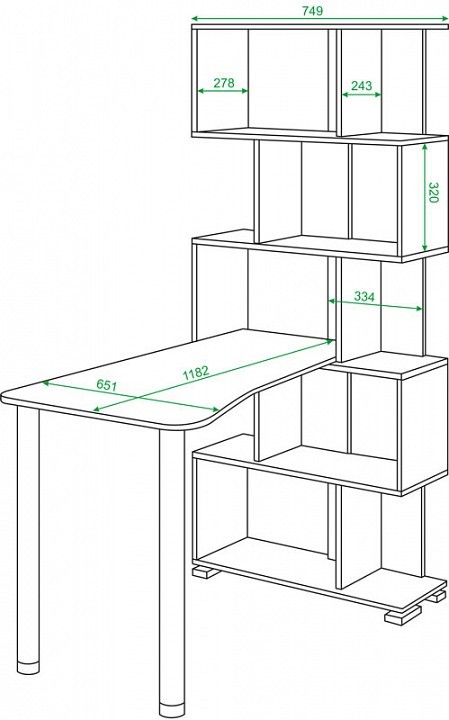 Стол компьютерный Домино СЛ-5СТ-2 MER_SL-5ST-2_BESHBE