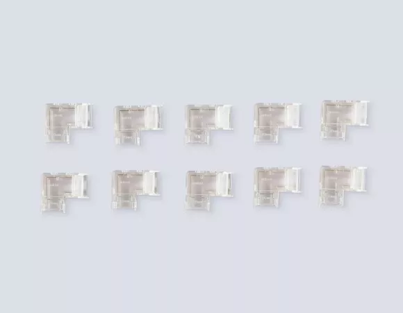 Соединитель угловой Ambrella Light Illumination COB 12/24V для лент 10mm (2 конт.) (10шт. в комплекте) GS6861, Пластик, Россия Соединитель угловой Ambrella Light Illumination COB 12/24V для лент 10mm (2 конт.) (10шт. в комплекте) GS6861, Пластик, Россия