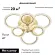 Потолочная светодиодная люстра Escada Enigma 10225/6LED Gold