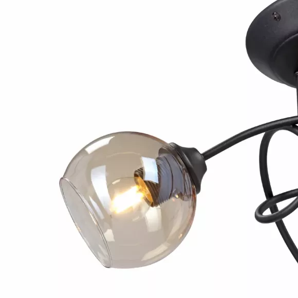 Потолочная люстра Vitaluce V43090-13/3PL, Современный, Черный, Шампань Потолочная люстра Vitaluce V43090-13/3PL, Современный, Черный, Шампань