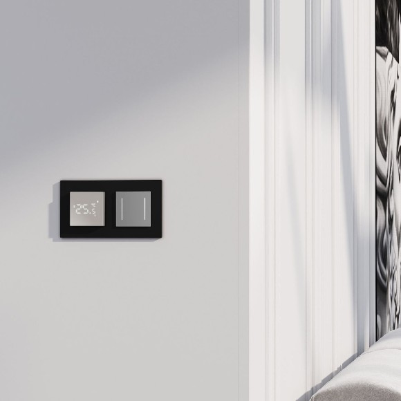 Сенсорный выключатель двухклавишный с подсветкой Werkel 4690389198038 W4522006 a063600