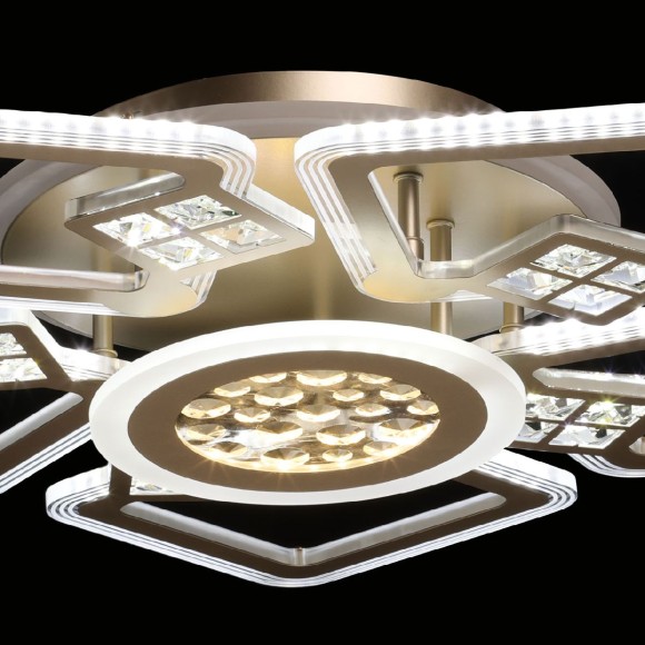 Потолочная светодиодная люстра с пультом управления De Markt Мадлен 424016107