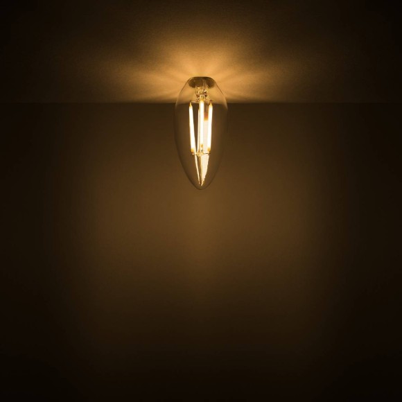 Лампа светодиодная филаментная Gauss E14 4,5W 2700К прозрачная 1031115