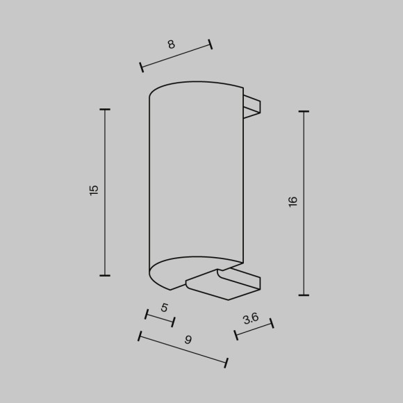 Заглушка торцевая для шинопровода Flarity Maytoni Technical Gala TRA154EC-B