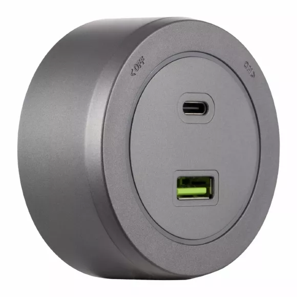 Трековая розетка Arte Milano Am-track-sockets-39 399731TS/USB-Type-C Grey Трековая розетка Arte Milano Am-track-sockets-39 399731TS/USB-Type-C Grey