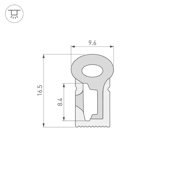 Силиконовый профиль Arlight WPH-FLEX-0817-SIDE-S8-20m WHITE 041088 Силиконовый профиль Arlight WPH-FLEX-0817-SIDE-S8-20m WHITE 041088