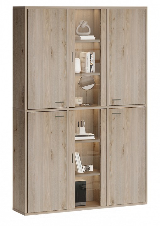 Шкаф-витрина Домино СУ(ш3в2)+4ФГ+2ФС MER_SUsh3v2-4FG-2FS-N-nelson