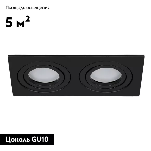 Встраиваемый светильник Arte Lamp Tarf A2168PL-2BK Встраиваемый светильник Arte Lamp Tarf A2168PL-2BK