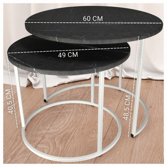 Набор из 2 столов журнальных МеталлАрт М001 ML_4673750200660