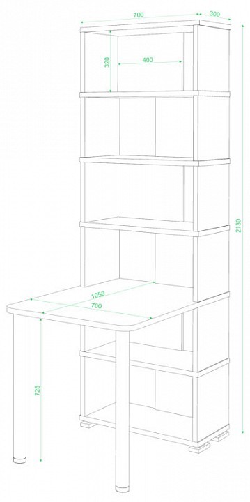 Стол компьютерный Домино СБ-10М/6 MER_SB-10M_6_SHKSH