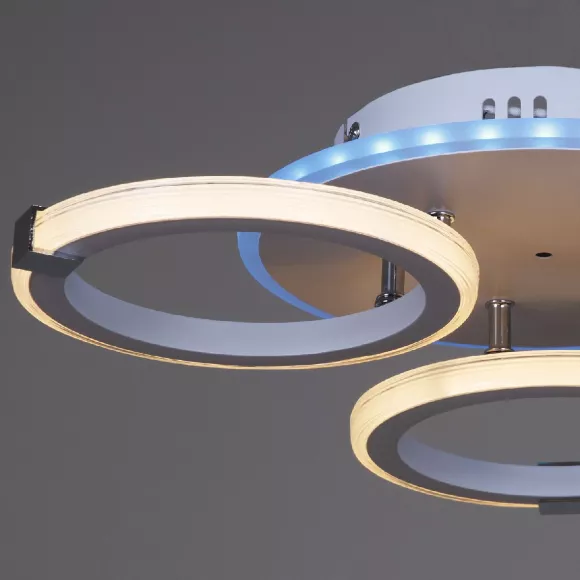 Потолочная люстра Reluce 06319-3.3-03 WH+CR (RGB), светодиодный модуль Потолочная люстра Reluce 06319-3.3-03 WH+CR (RGB), светодиодный модуль