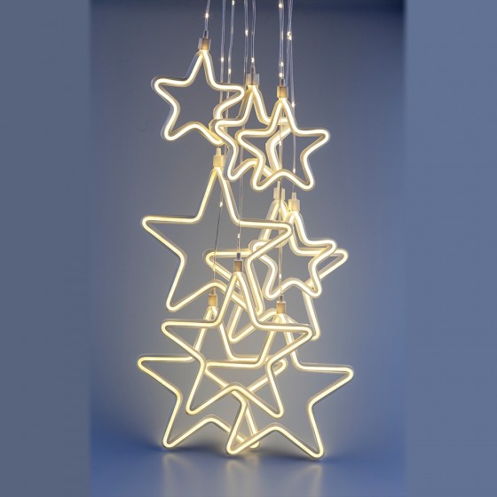 Светодиодная гирлянда занавес ЭРА Неоновые звезды ЕGNIG Б0051877