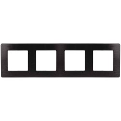 Рамка 4-постовая ЭРА 12 сатин черный 12-5104-06 Б0052534