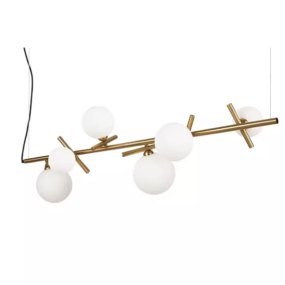 Подвесной светильник Freya Blossom FR5259PL-06BS, Белый, Латунь, Металл
