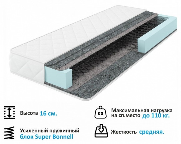 Матрас полутораспальный ГОСТ BT 2000x1400 NMB_TE-00001250