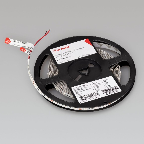 Светодиодная лента Arlight RT-B60-10mm 12V Blue (14.4 W/m, IP20, 5m) 012336(3)