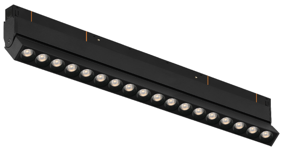 Трековый магнитный светильник iLedex Vision 4822-003-L350-18W-38DG-3000K-BK