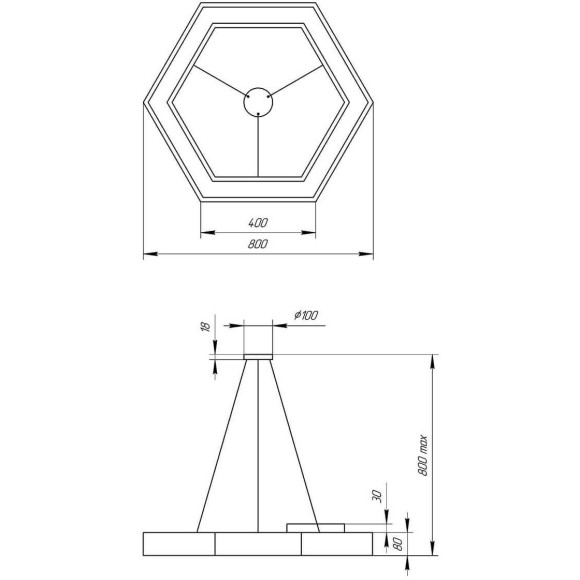 Подвесной светильник Эра Geometria SPO-124-W-40K-051 Б0050556