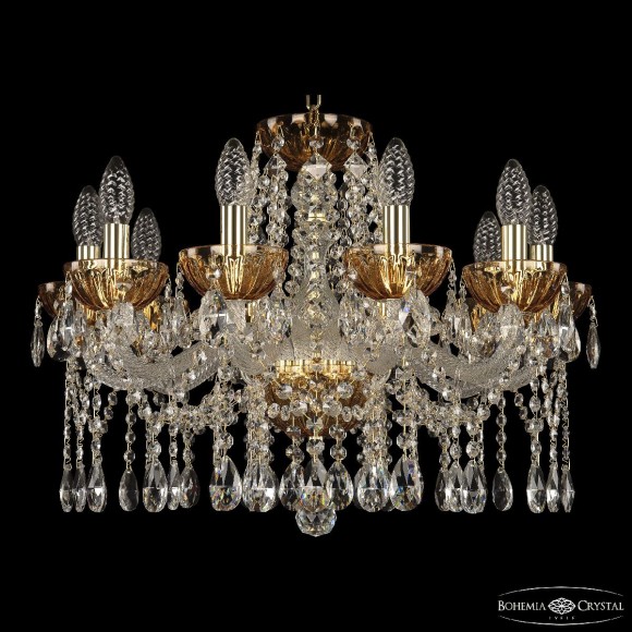Подвесная люстра Bohemia Ivele Crystal 5413/10/200 G Amber/M-1H