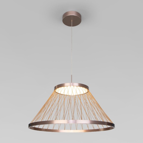 Подвесная светодиодная люстра Eurosvet Cesta 40017/1 LED коричневый