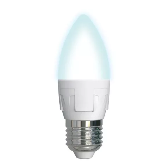 Лампа светодиодная (UL-00002412) Uniel E27 7W 4000K матовая LED-C37 7W/NW/E27/FR PLP01WH Лампа светодиодная (UL-00002412) Uniel E27 7W 4000K матовая LED-C37 7W/NW/E27/FR PLP01WH