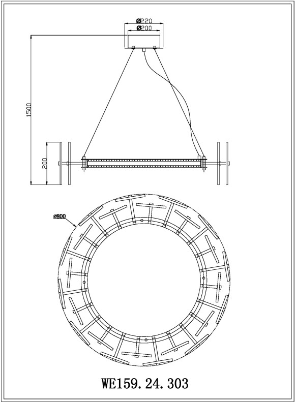Подвесная светодиодная люстра Wertmark Nicola WE159.24.303