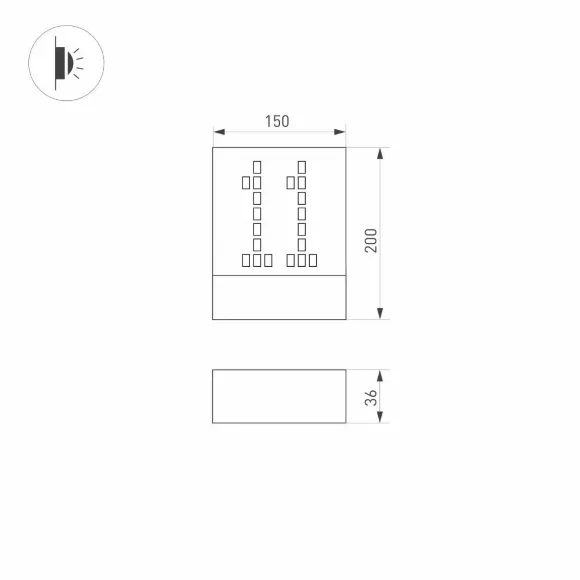 Уличный настенный светодиодный светильник Arlight LGD-Sign-Wall-S150x200-3W Warm3000 031060 Уличный настенный светодиодный светильник Arlight LGD-Sign-Wall-S150x200-3W Warm3000 031060