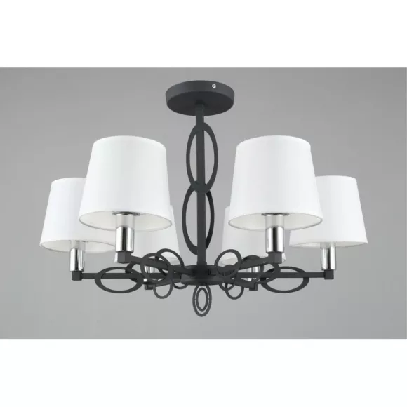 Потолочная люстра Omnilux Reggello OML-64907-06, декоративные элементы крупным планом Потолочная люстра Omnilux Reggello OML-64907-06, декоративные элементы крупным планом