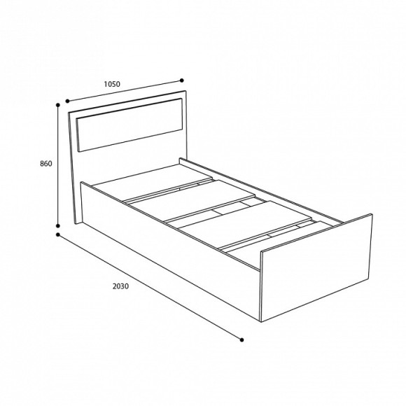 Кровать односпальная Фиеста BTS_N1447165