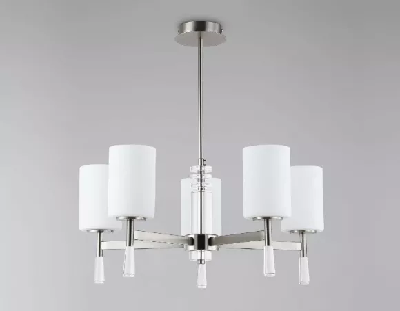 Люстра на штанге Ambrella Light High Light Modern LH56251, Никель, Белый, Металл Люстра на штанге Ambrella Light High Light Modern LH56251, Никель, Белый, Металл