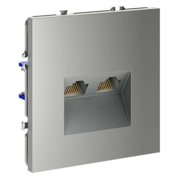 Розетка компьютерная двойная Voltum S70 VLS060205