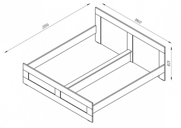 Кровать двуспальная Сириус SHST_2.02.04.210.1