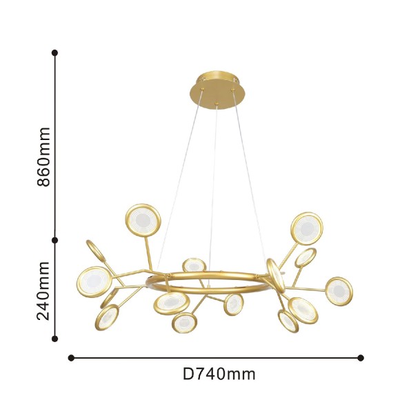 Подвесная светодиодная люстра F-Promo Mugs 4253-15P