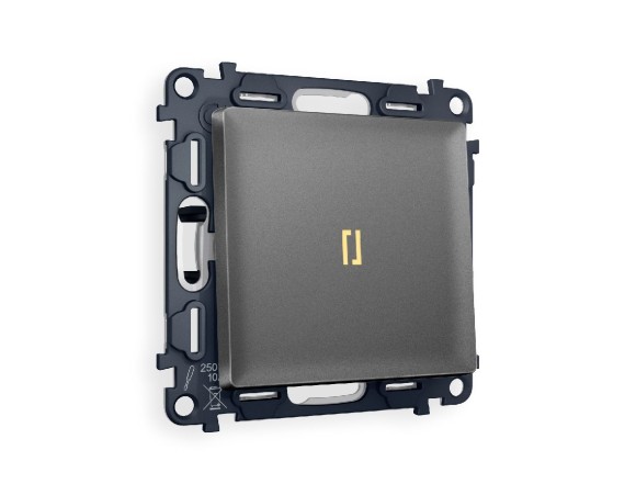 Комплект механизма 1-кл проходного выключателя с подсветкой Ambrella Volt Alfa MA652030