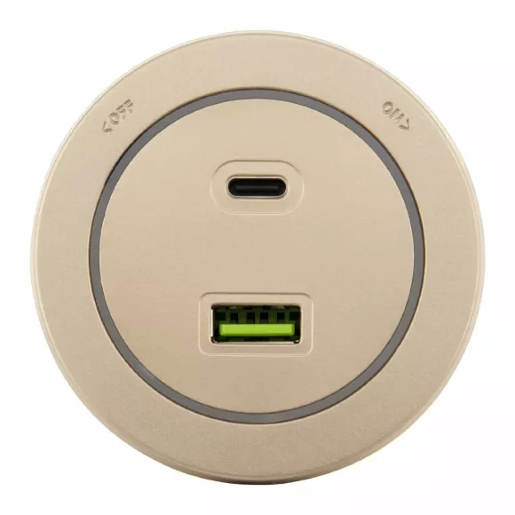 Трековая розетка Arte Milano Am-track-sockets-39 399731TS/USB-Type-C Gold, Золото, Металл, Россия Трековая розетка Arte Milano Am-track-sockets-39 399731TS/USB-Type-C Gold, Золото, Металл, Россия
