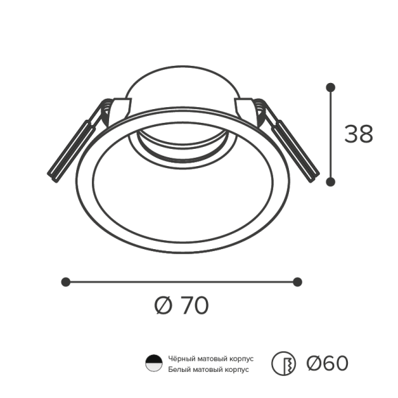 Встраиваемый светильник под лампу MR11 WOLTA Acento WDL-MR11/03W-R