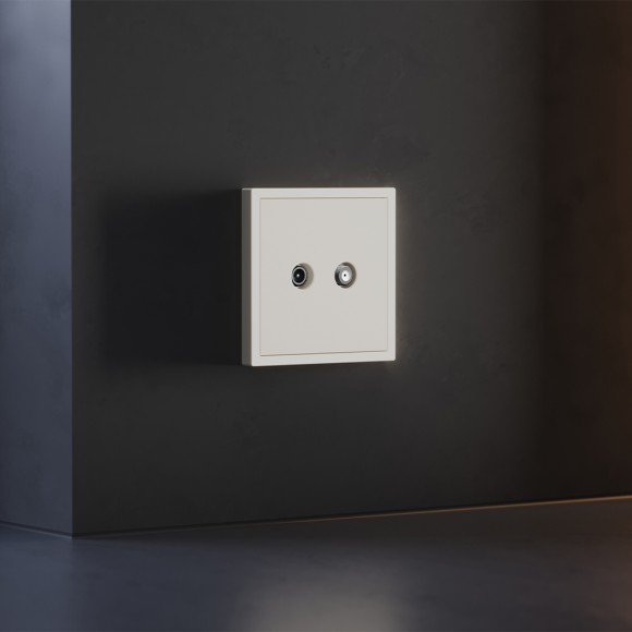 Накладка для розетки телевизионной оконечной TV+SAT Voltum S70 (хлопок) VLS001613