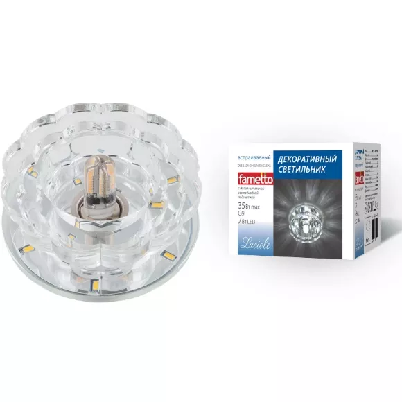 Встраиваемый светильник Fametto Luciole DLS-L124 G9 GLASSY/CLEAR UL-00000375 Встраиваемый светильник Fametto Luciole DLS-L124 G9 GLASSY/CLEAR UL-00000375