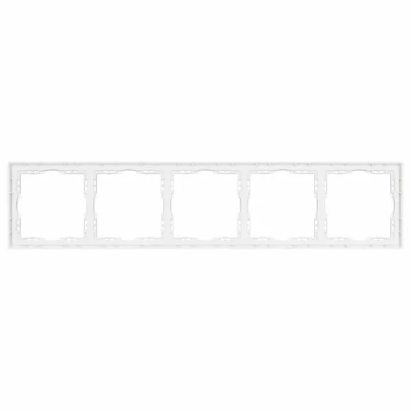 Рамка универсальная пластиковая софт-тач 5 постов никель Arlight FRM-SFPL-5-IS 059463(1), вид снизу