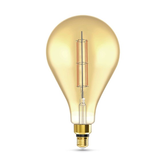 Лампа светодиодная филаментная Gauss E27 6W 2700K груша янтарная 179802118