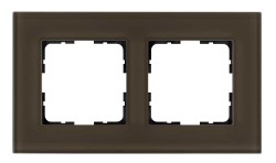 Рамка 2-постовая стекло цвет Каперсовый Jasmart G1002GT
