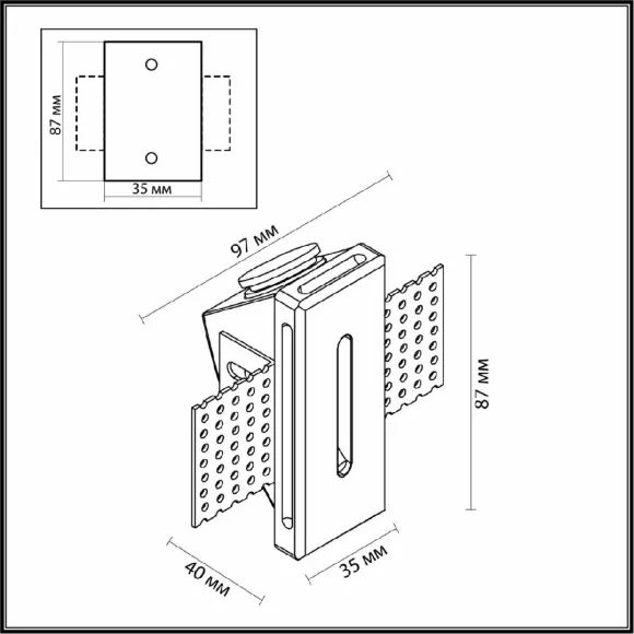Подсветка для лестниц и ступеней Odeon Light Gips 7082/3WL Подсветка для лестниц и ступеней Odeon Light Gips 7082/3WL