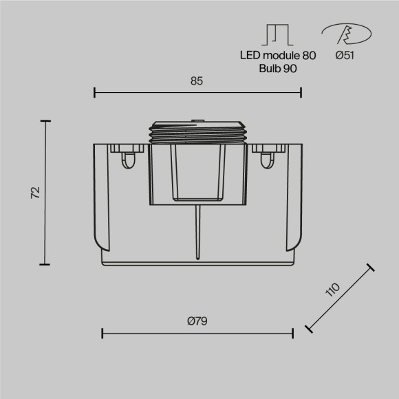 Встраиваемый светильник Maytoni Technical Intro 2.0 DL137-GU10-W