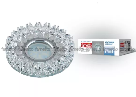 Встраиваемый светильник Fametto Peonia DLS-P101 GU5.3 CHROME/CLEAR