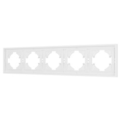 Рамка пластиковая на 5 постов Arlight FRM-TENDO-PL-5-WH 053851
