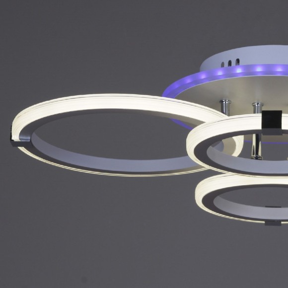 Потолочная светодиодная люстра с пультом управления Reluce 06319-3.3-04 WH+CR (RGB)