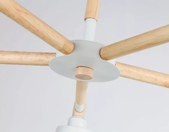 Люстра на штанге Ambrella Light Loft TR82208, Белый, Металл, Скандинавский стиль, вид снизу