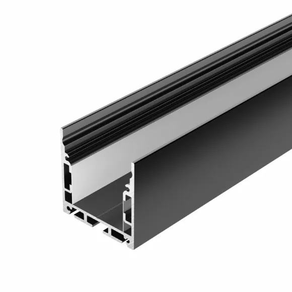 Профиль Arlight SL-LINE-3535-2000 BLACK с рефлектором (Алюминий) 064461, вид сбоку Профиль Arlight SL-LINE-3535-2000 BLACK с рефлектором (Алюминий) 064461, вид сбоку