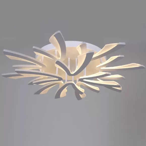 Потолочная люстра Reluce 59090-0.3-8+4 WH, Белый, От теплого до холодного, Металл, декоративные элементы крупным планом Потолочная люстра Reluce 59090-0.3-8+4 WH, Белый, От теплого до холодного, Металл, декоративные элементы крупным планом